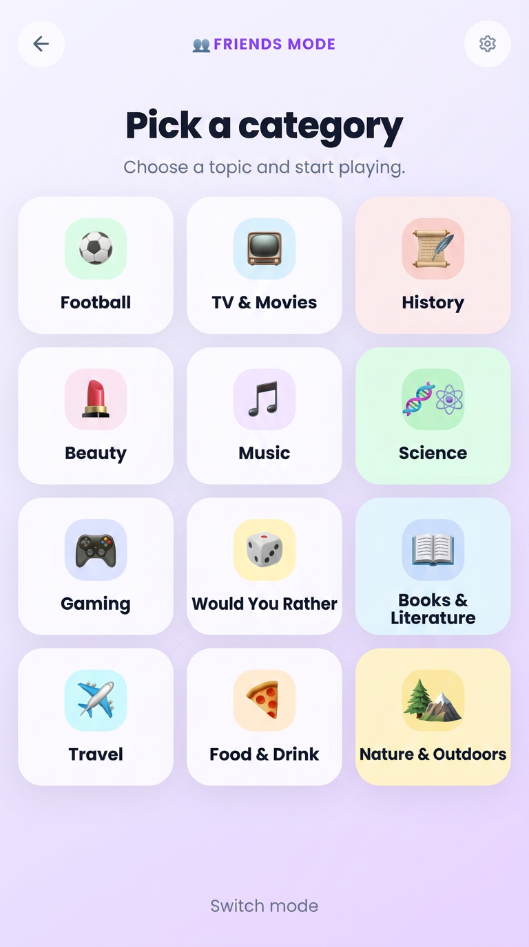 Wannas question categories
